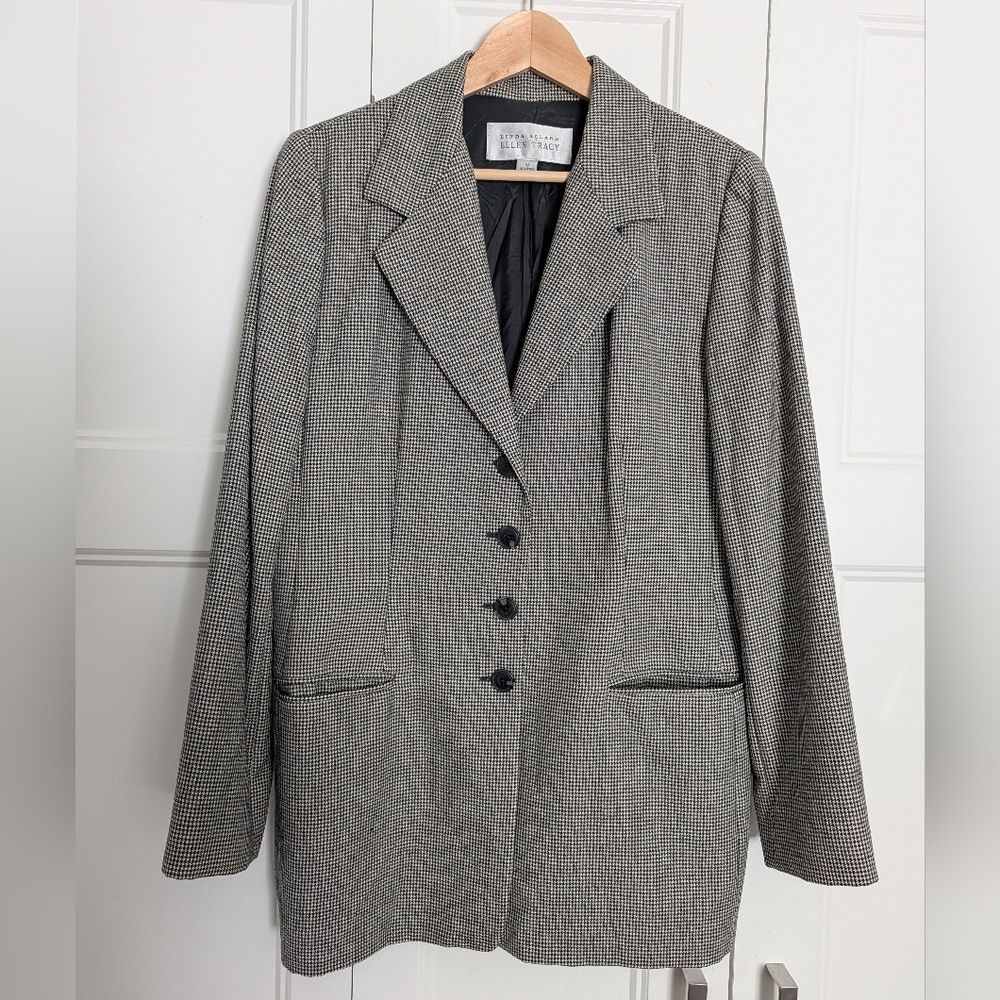 Vintage 90s 100% Wool Blazer Linda Allard Ellen Tracy